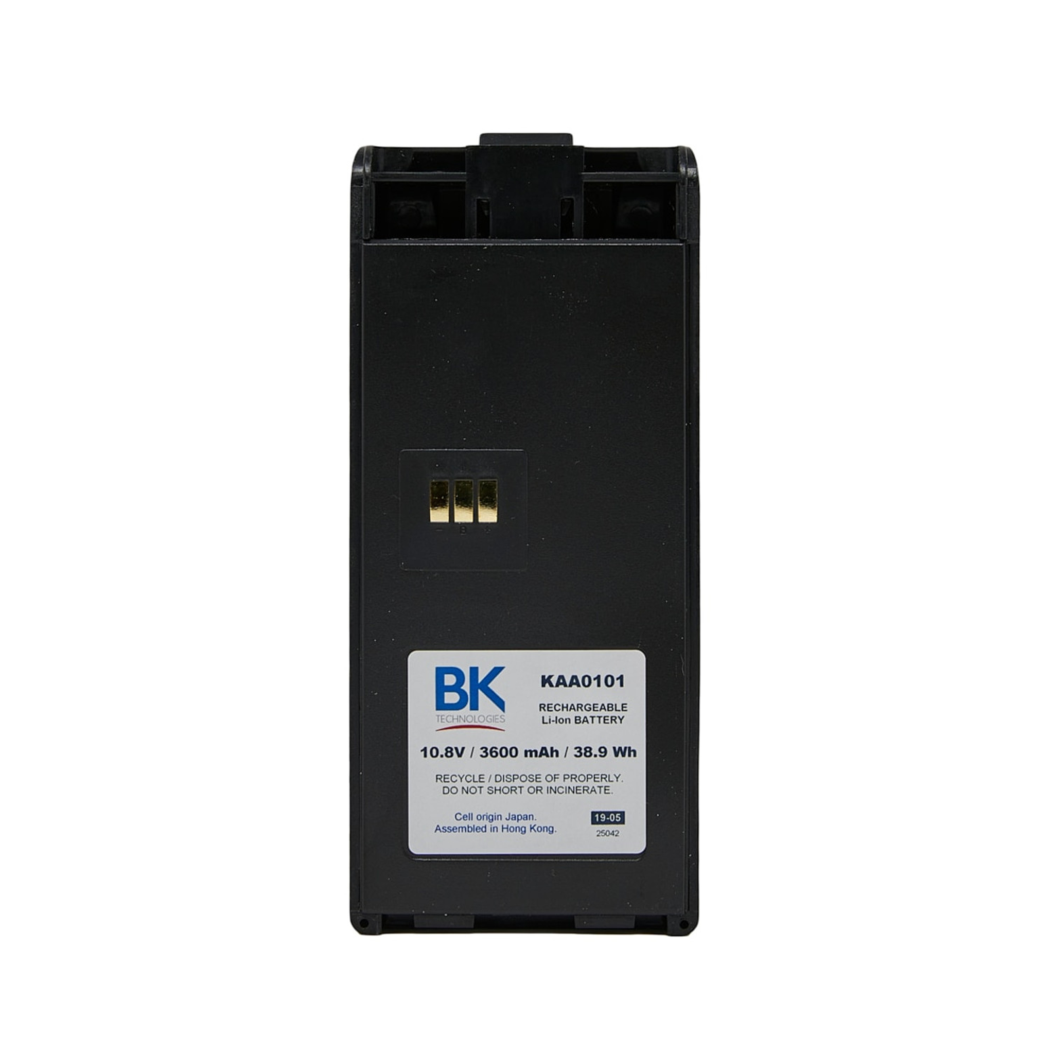 BK Technologies KAA0101 High Capacity Li-Ion Battery for Two-Way Radios - Long-Lasting Power for Emergency Communication & Outdoor Adventures