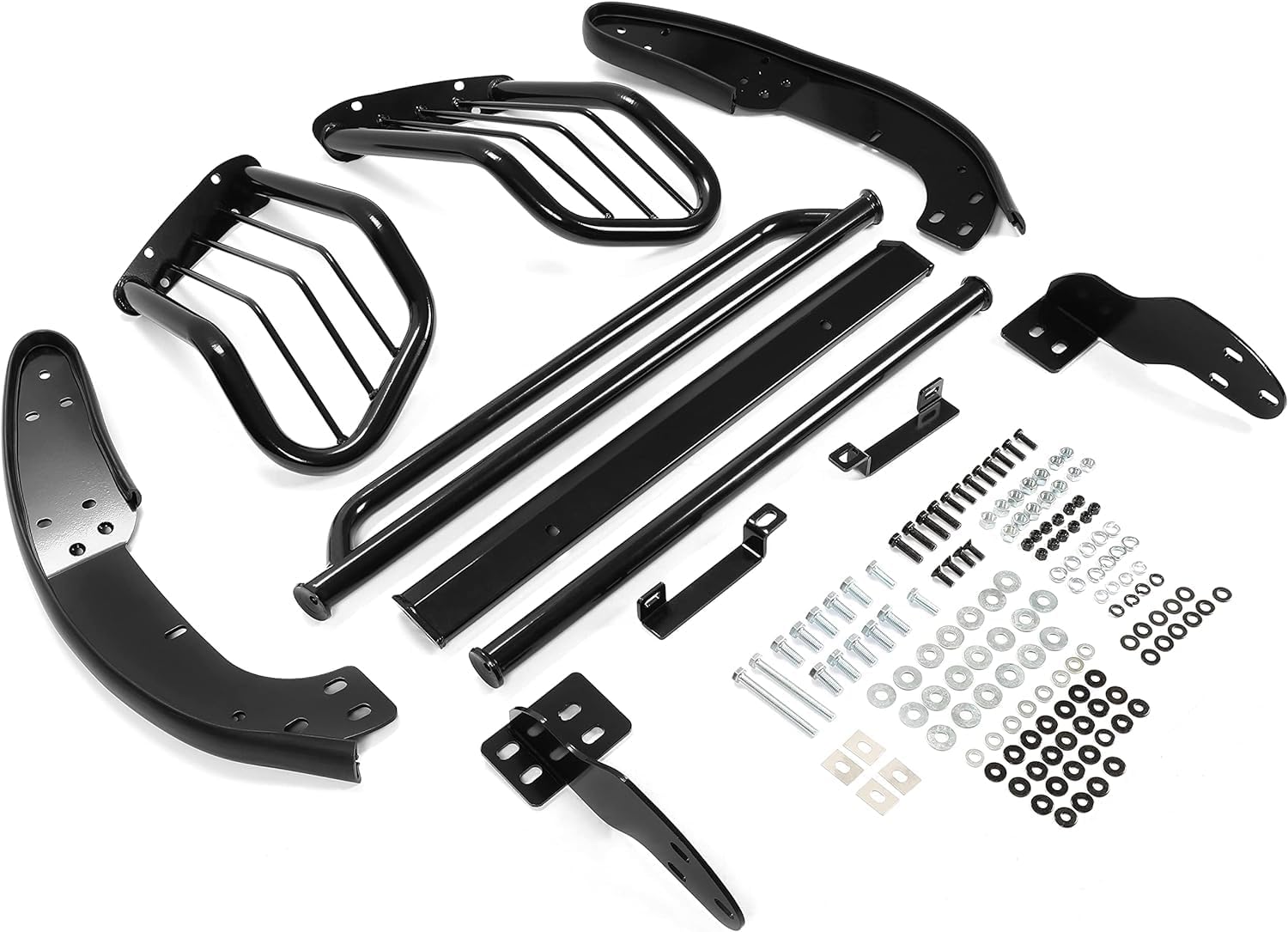 Kojem Heavy Duty Steel Brush Guard Bull Bar - Compatible with 1998-2004 Toyota Tacoma Pre-Runner | Front Bumper Grille Guard Protector | Powder Coated Black | Off-Road Protection & Vehicle Styling
