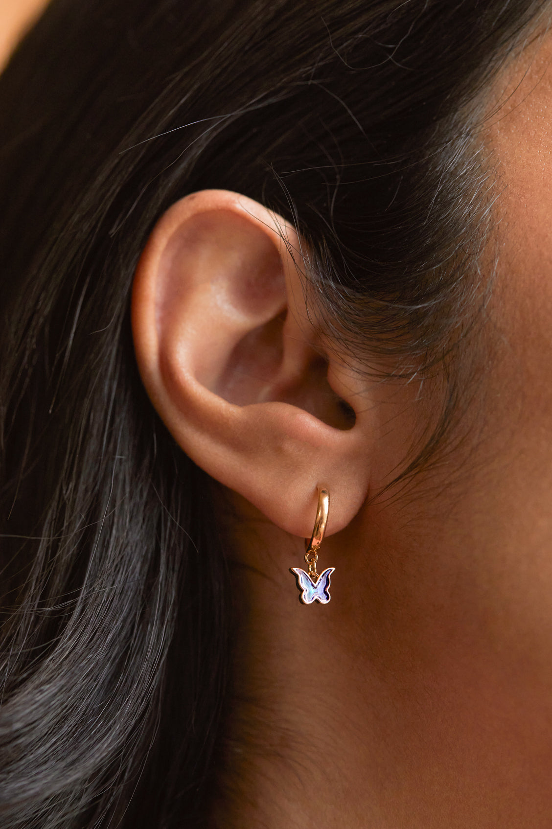Butterfly Drop Hoops - Elegant Dangle Earrings for Women | Perfect for Parties, Weddings & Everyday Wear