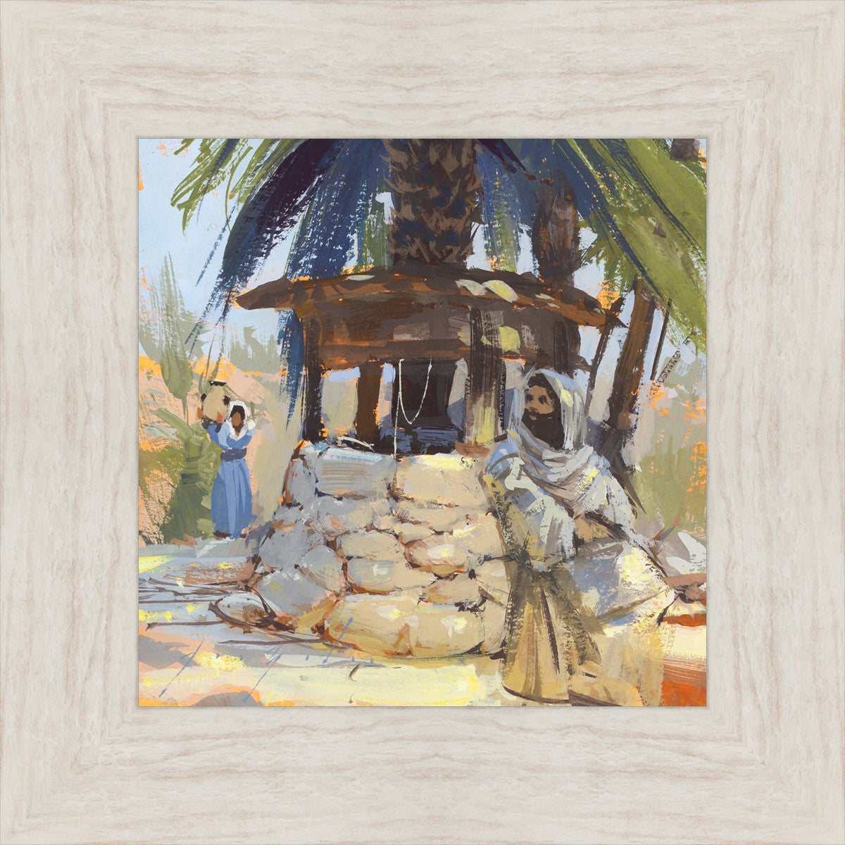Approaching The Well - Premium Handcrafted Home Decor for Rustic & Farmhouse Style | Perfect for Living Room, Bedroom, or Kitchen Decor