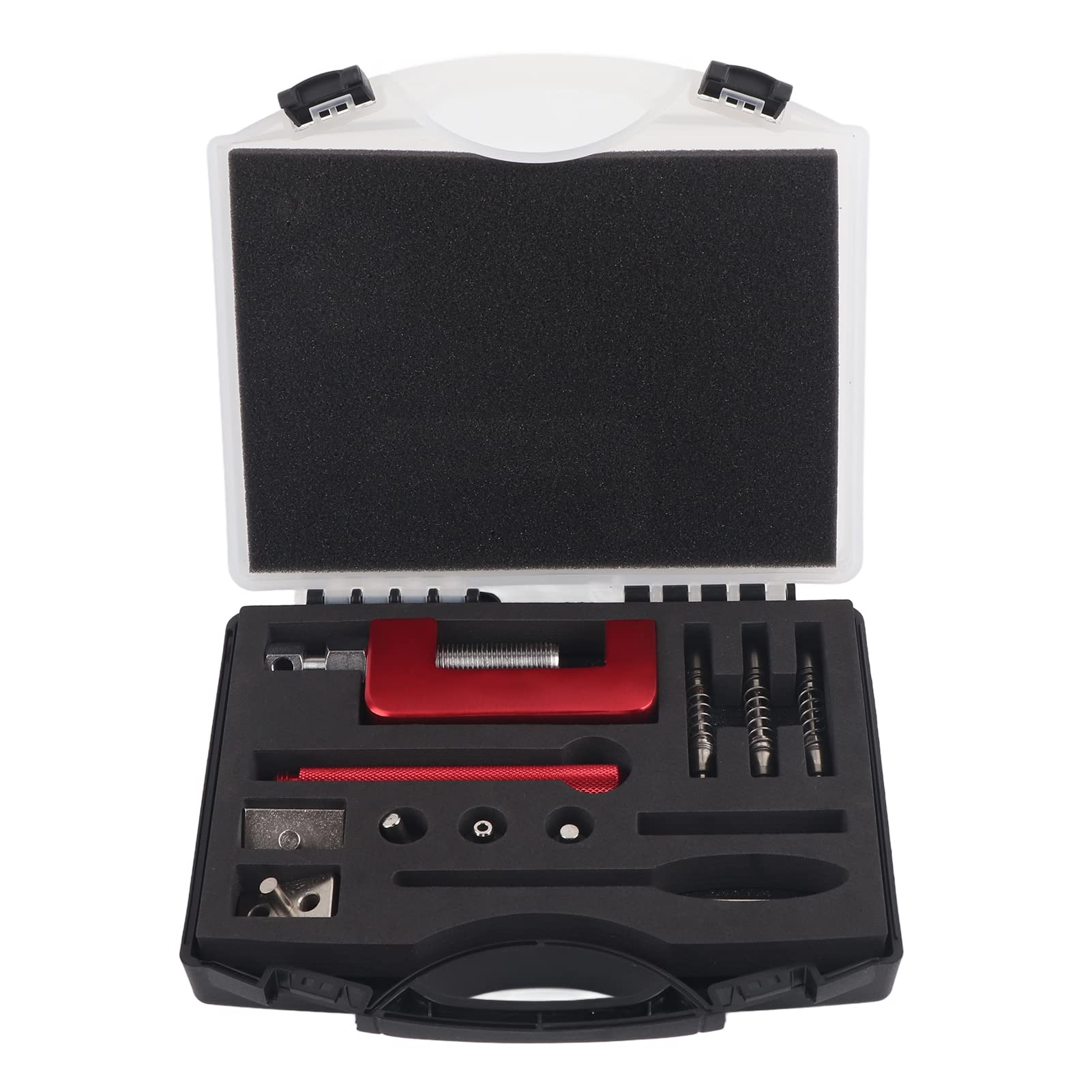 12-Piece Universal Motorcycle Chain Cutter Breaker & Riveter Tool Kit with Storage Box - for ATV, Dirt Bike, Motorcycle Maintenance & Repair - Perfect for DIY Enthusiasts and Professional Mechanics