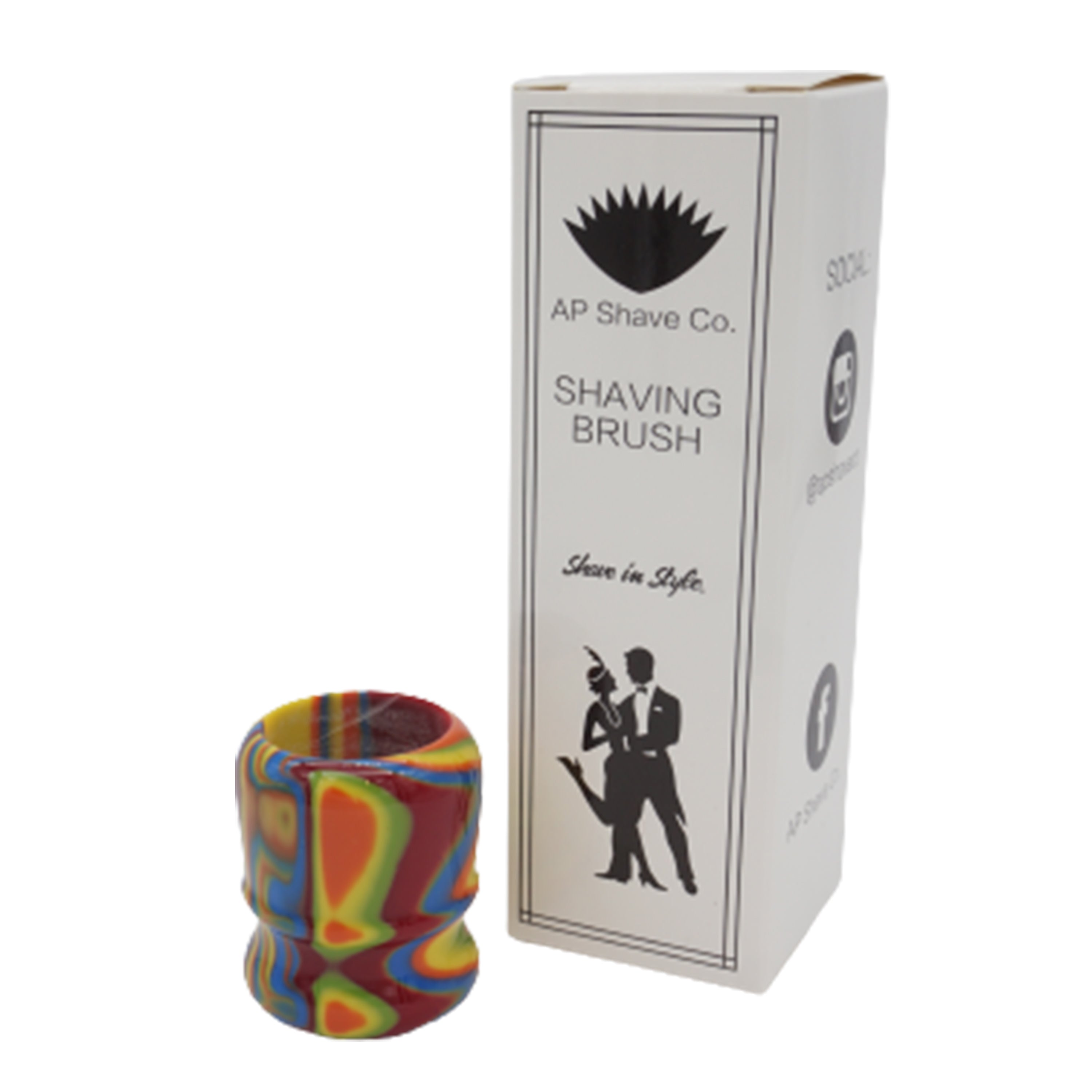 Premium Handcrafted Disco Shaving Brush Handle - Fits 24mm & 26mm Knots - Perfect for Wet Shaving, Grooming Kits & Luxury Bathroom Essentials