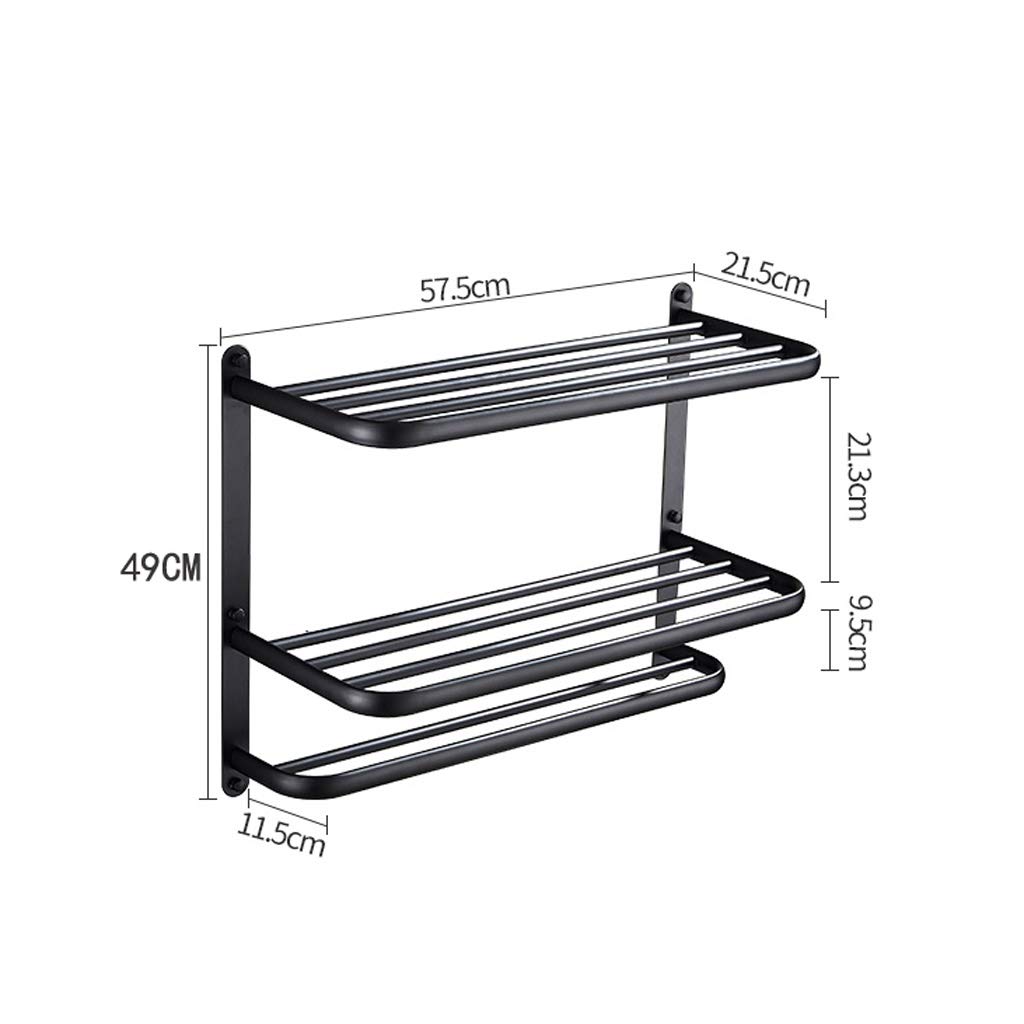 3-Tier Wall Mount Bathroom Shelf - Rustproof Space-Saving Storage Organizer for Shower, Toiletries & Towels - No Drilling Required (Perfect for Small Bathrooms & Apartments)