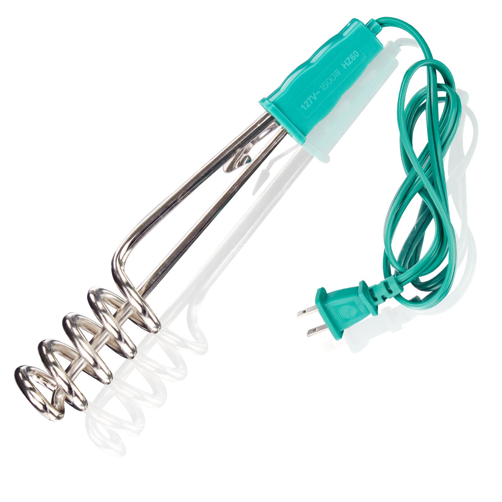 Earthtec 1500W Portable Immersion Water Heater for Bathtubs, Pools & Camping - Fast Heating for Inflatable Pools, Above Ground Pools & Small Tubs (127V) - Perfect for Home Spa, Backyard Swimming & Outdoor Adventures