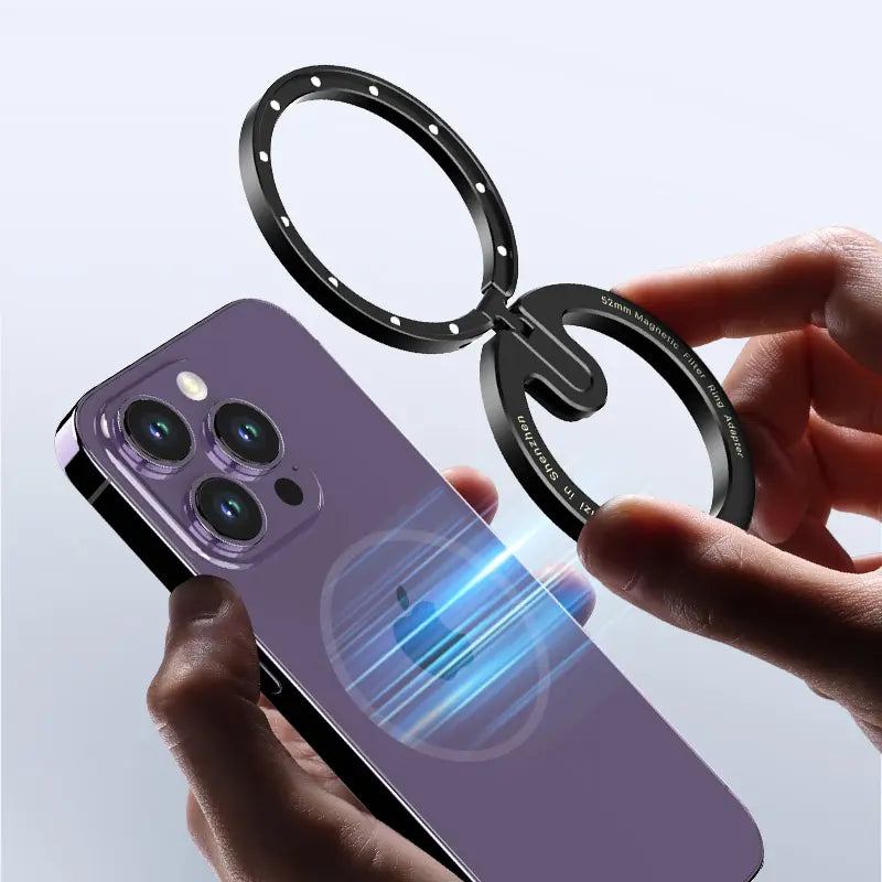 Ulanzi 52mm MagFilter Magnetic Lens Filter Adapter Ring for iPhone Samsung Smartphones - Compatible with ND/CPL/UV Filters for Photography & Videography