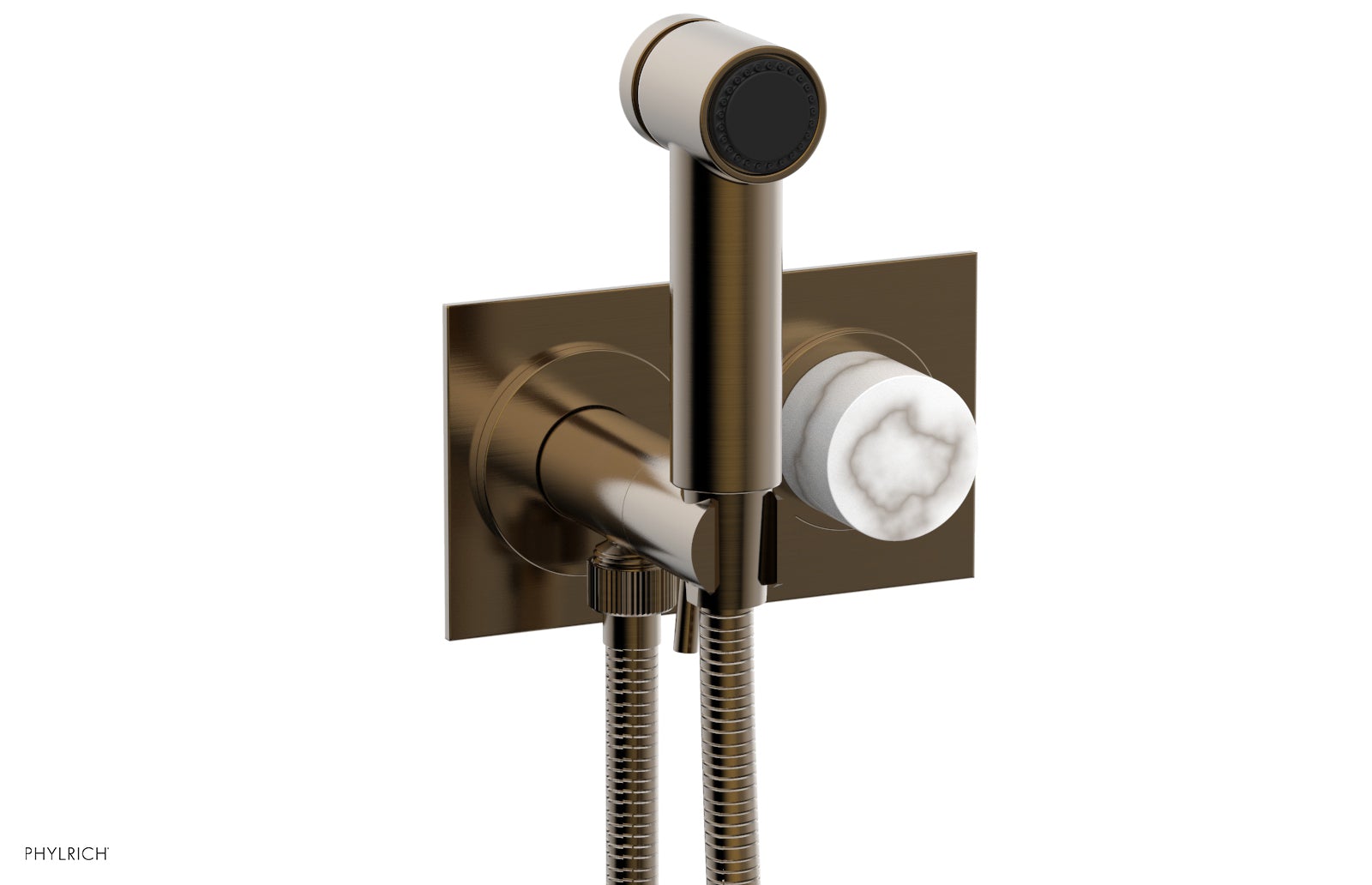 Premium Wall Mounted Bidet with Marble Handle - BASIC II Model 230 67 - Perfect for Modern Bathrooms & Luxury Home Upgrades