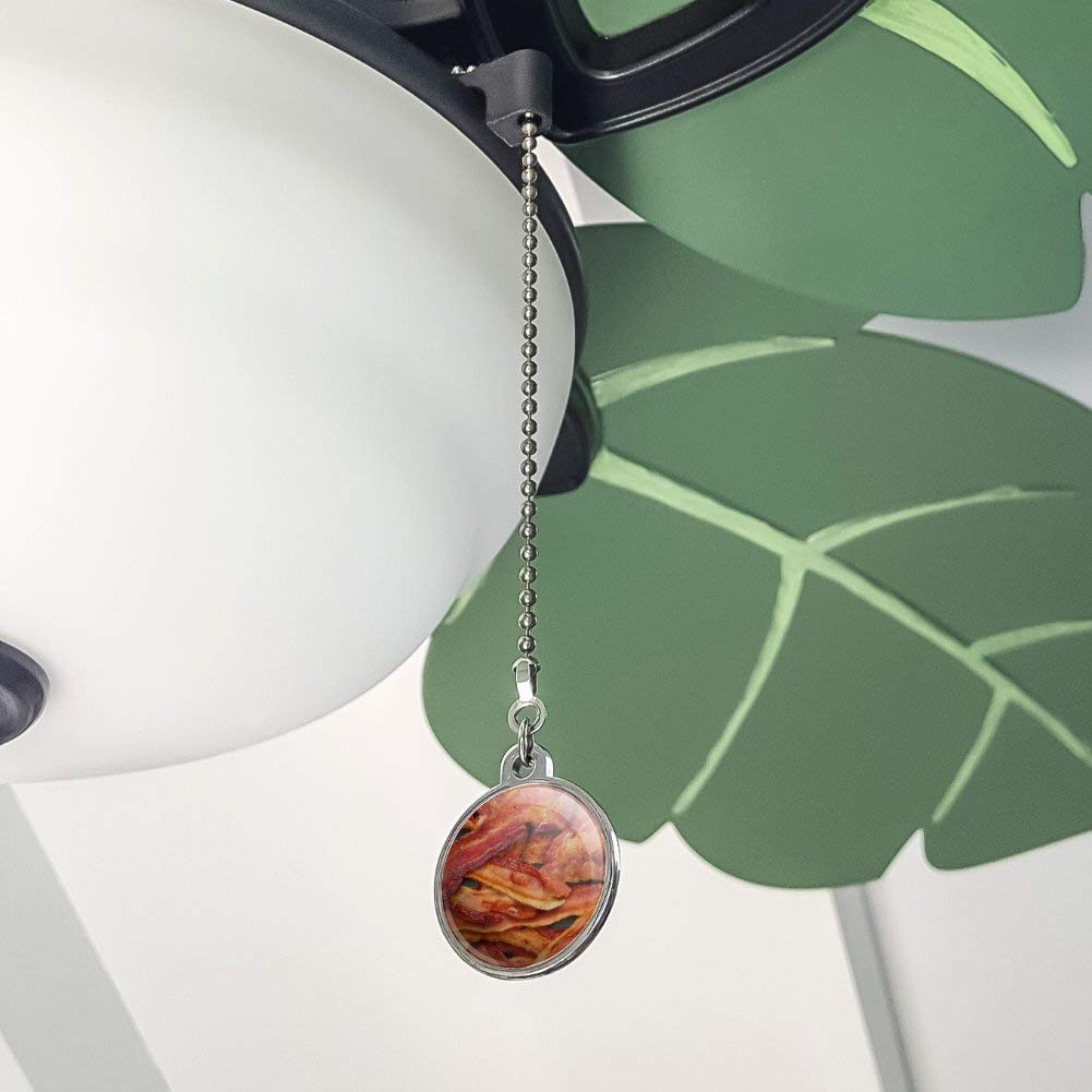 Bacon-Themed Ceiling Fan Pull Chain with Light - Fun Kitchen & Dining Room Decor for Bacon Lovers