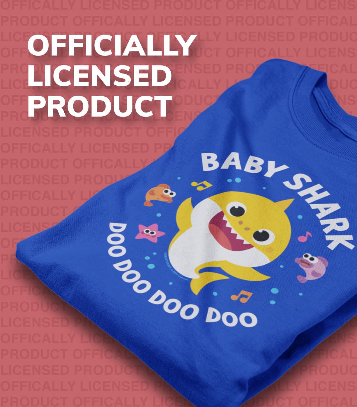 HYBRID APPAREL Baby Shark Fleece Sweatshirt for Toddlers & Kids | Soft Crewneck Pullover | Cute Cartoon Graphic Hoodie for Boys & Girls | Perfect for Playdates, School & Family Outings