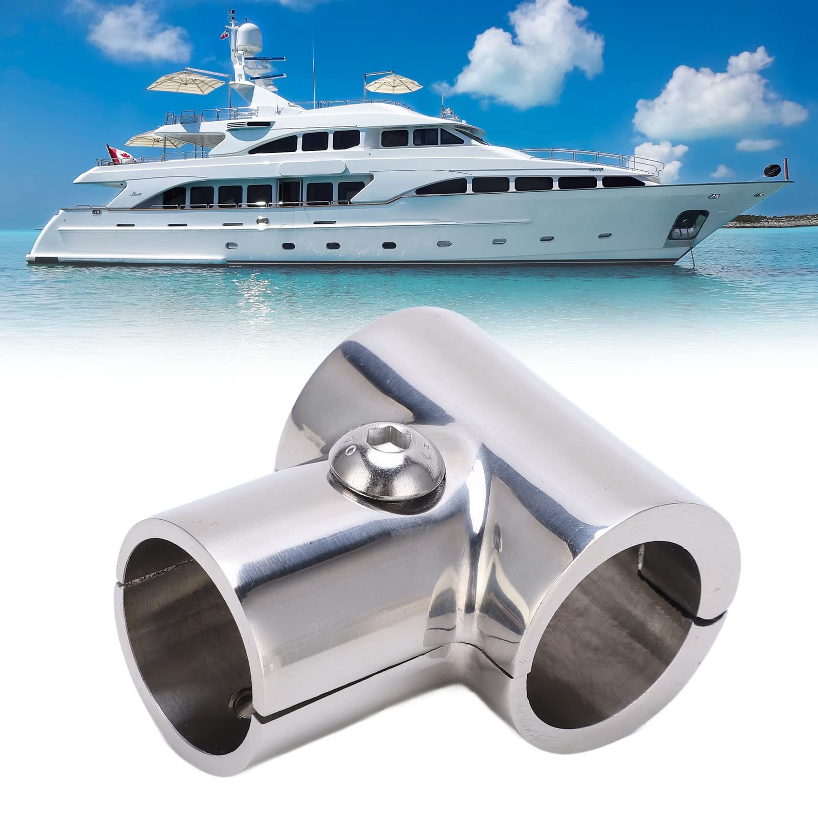 Stainless Steel Boat Handrail Fitting - Marine Deck Rail for Yachts & Ships