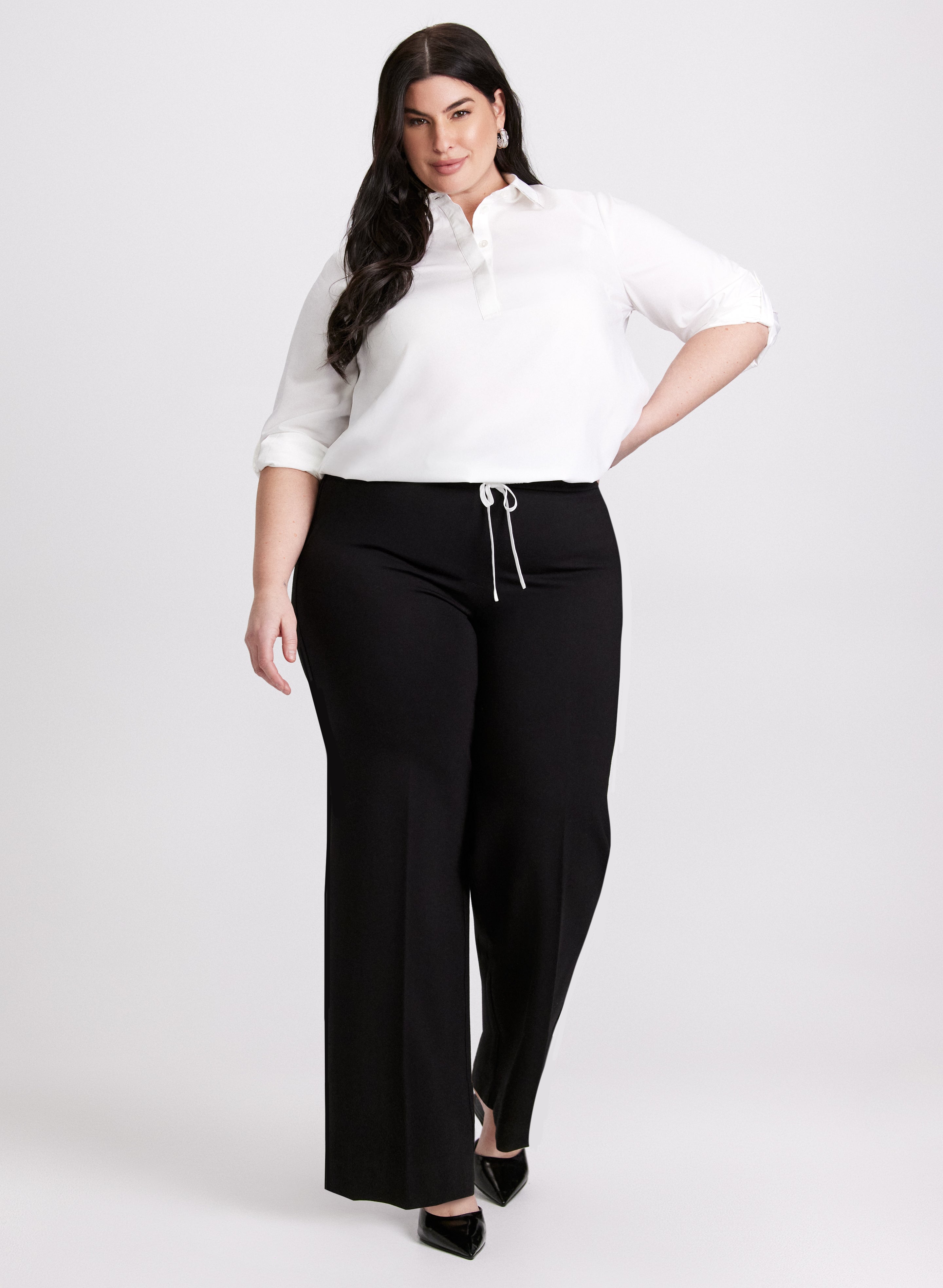 Embellished Collar Blouse for Women - Elegant Ruffled Neckline Top - Perfect for Office, Date Night & Special Occasions