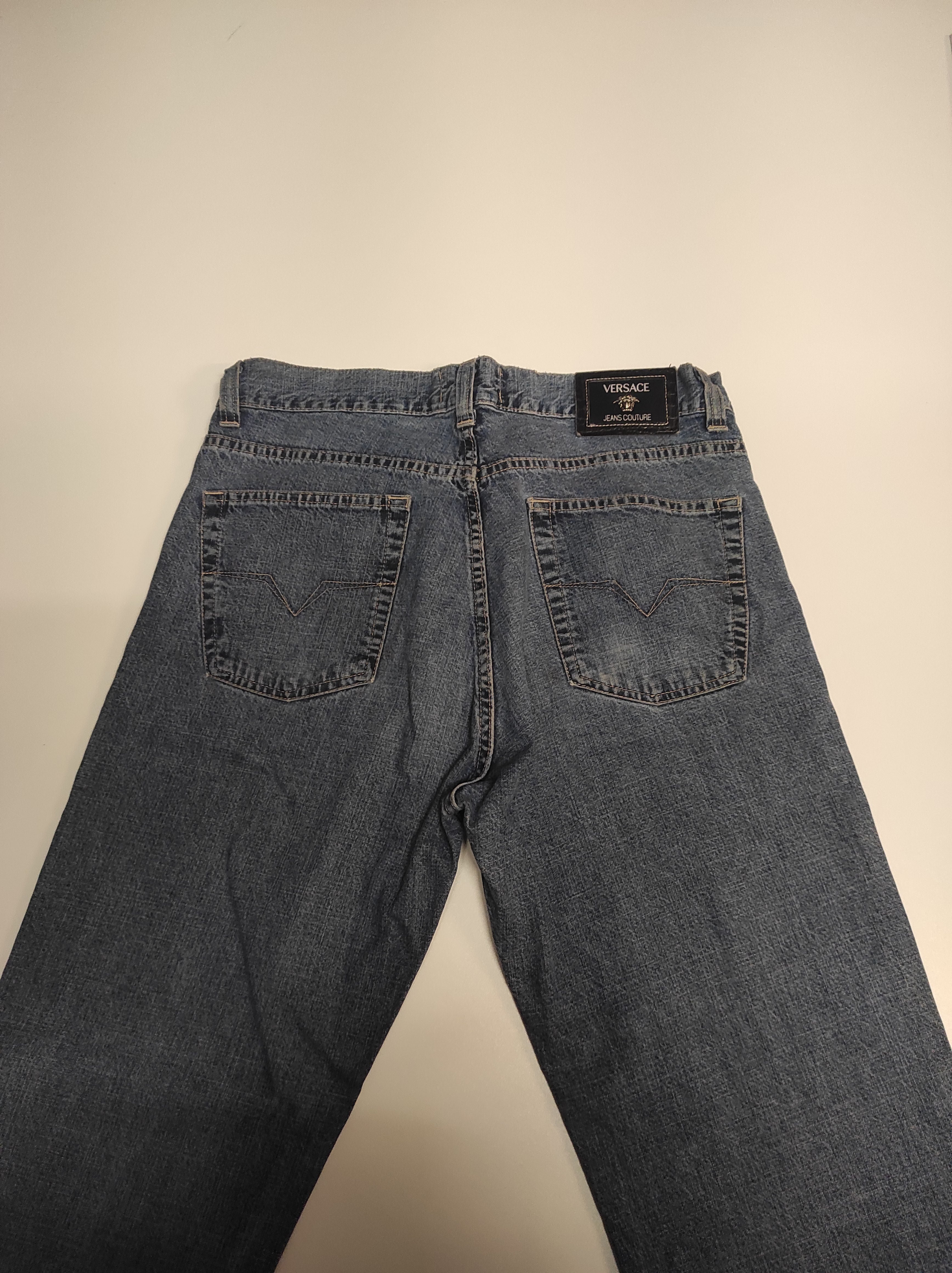 Versace Vintage Baggy Jeans for Women - High Waisted Distressed Denim Pants #9769 | 90s Retro Fashion, Streetwear & Casual Outfit Styling