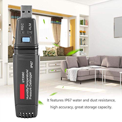 UT330C USB Temperature Data Logger - Digital Thermometer & Hygrometer for Refrigerator Monitoring (-40~80℃, RH) | Perfect for Food Storage, Pharmaceutical Cold Chain & Laboratory Use