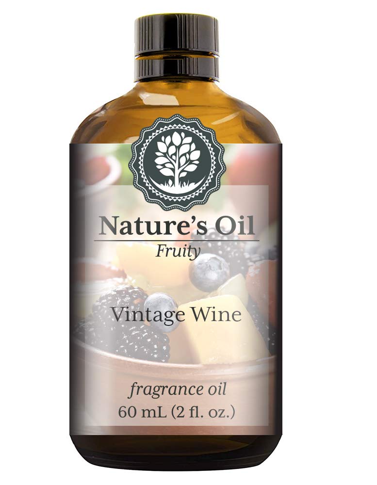 Vintage Wine Scented Fragrance Oil - 60ml Essential Oil for Aromatherapy, Diffusers, Soap Making, Candles, Lotions | Home Fragrance, Linen Spray, Bath Bombs, DIY Slime | Perfect for Relaxation, Spa & Romantic Ambiance