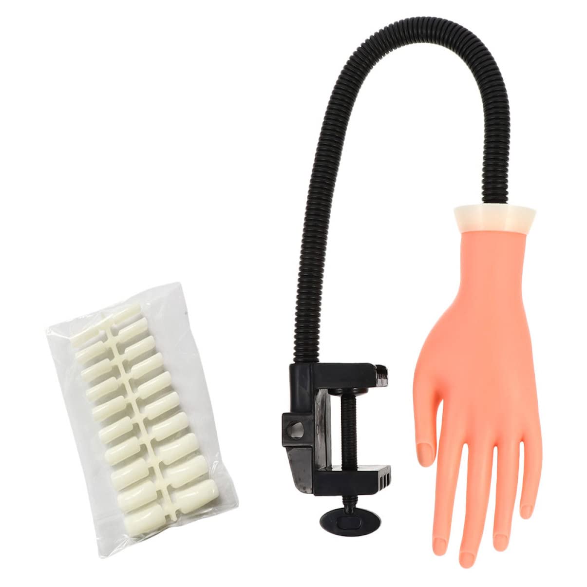 FRCOLOR Mannequin Hand for Nail Art Training with 500pcs Tools - Salon & Home Practice