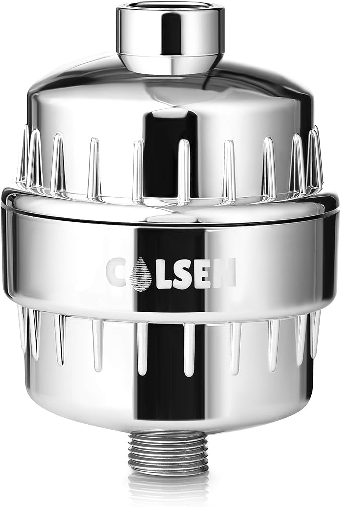 COLSEN 15-Stage Shower Filter & Vitamin C Handheld Purifier - Removes Hard Water, Fluoride & Toxic Chemicals for Healthier Hair & Skin - Best for Dry Itchy Skin Relief & Nail Care - Ideal for Sensitive Skin & Hair Protection