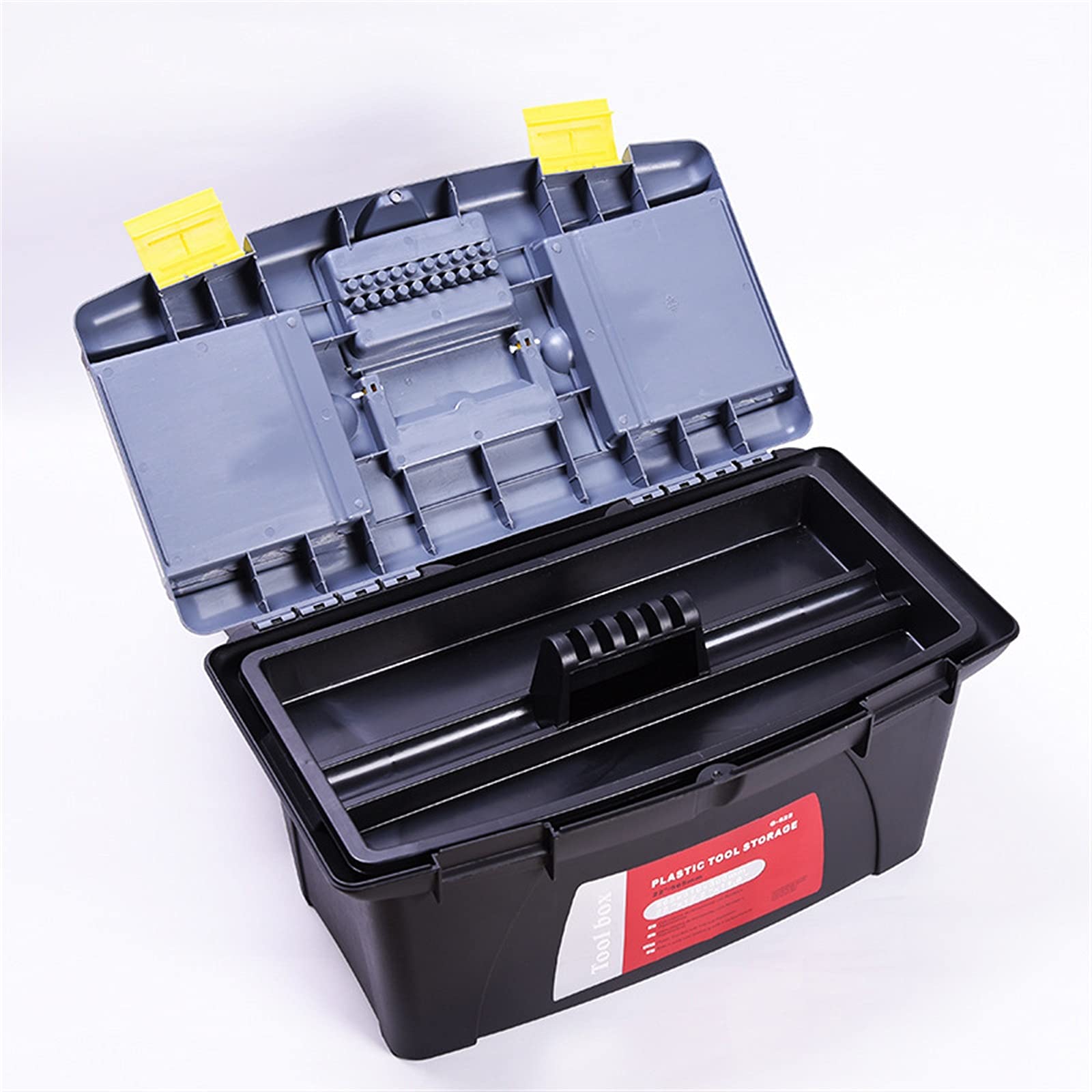 14 Inch Portable Plastic Tool Box Organizer with Handle - Multifunctional Hardware Storage for Home, Electrician & Car Repair | Durable & Lightweight Toolbox for DIY Projects & Professional Use