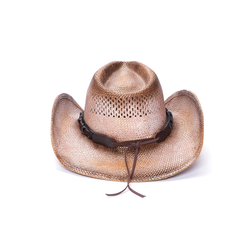 Women's Western Hat with Rhinestone & Flower for Cowgirl Style