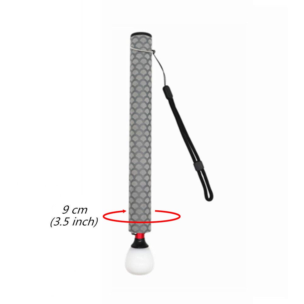 Expandable Aluminum Blind Cane with Rolling Tip 28-150cm (11-59 Inch) - Adjustable Walking Stick for Visually Impaired - Includes 2 Tips & Grey Handle - Ideal for Indoor & Outdoor Mobility Assistance