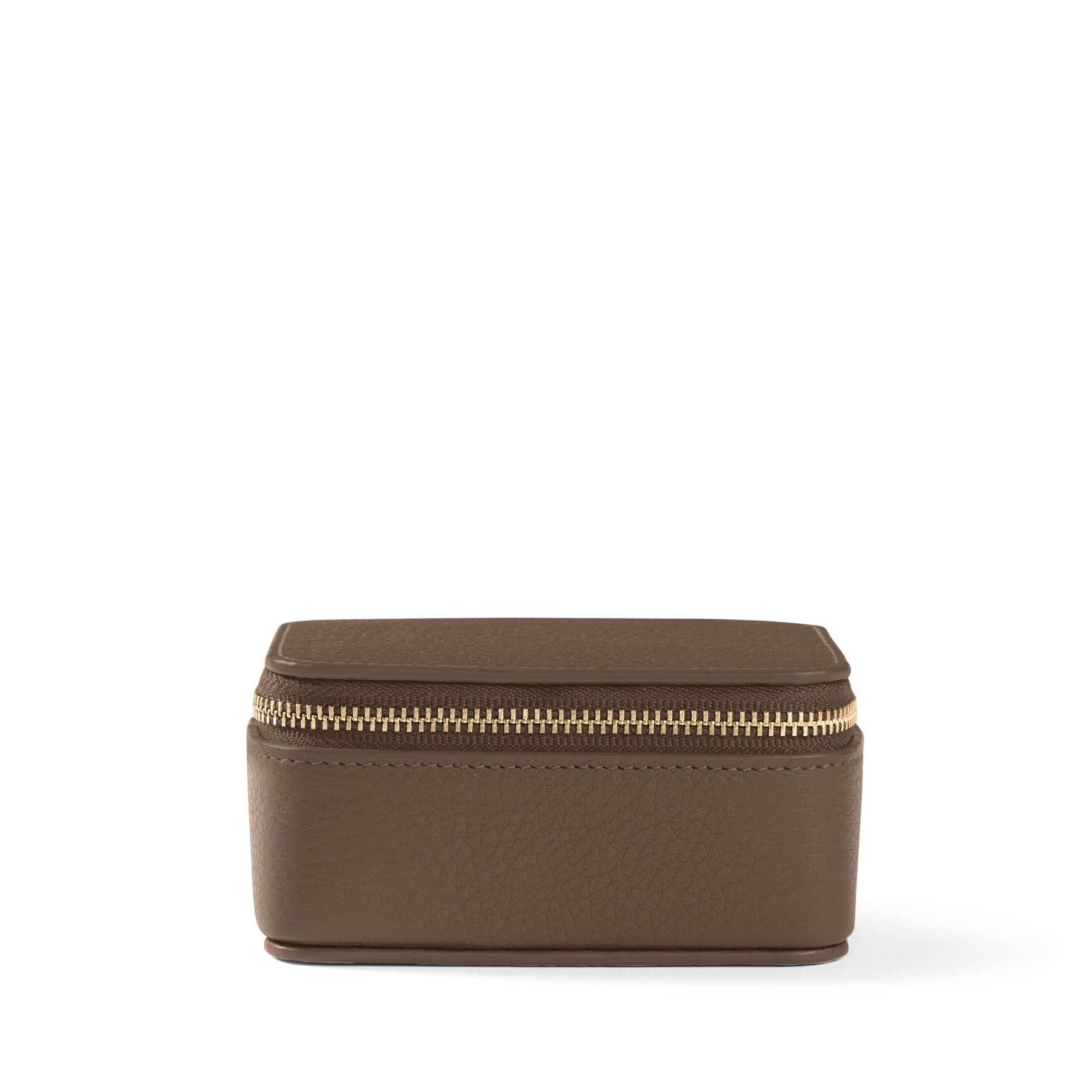 Elegant Small Jewelry Ring Box in Cocoa Brown - Perfect for Engagement Rings, Wedding Bands & Gift Presentation