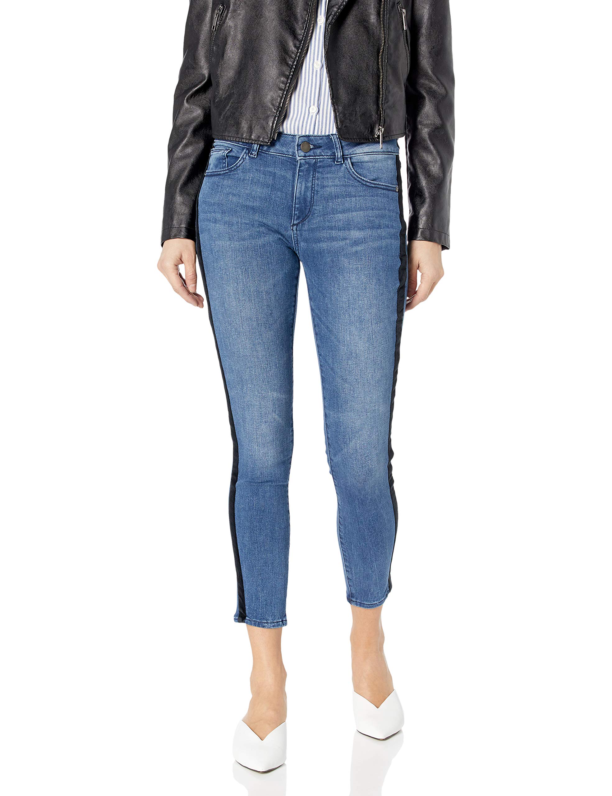 DL1961 Women's Florence Instasculpt Mid Rise Skinny Fit Ankle Jeans - Slimming Stretch Denim Pants for Everyday Comfort & Style | Perfect for Work, Casual Outings & Date Nights