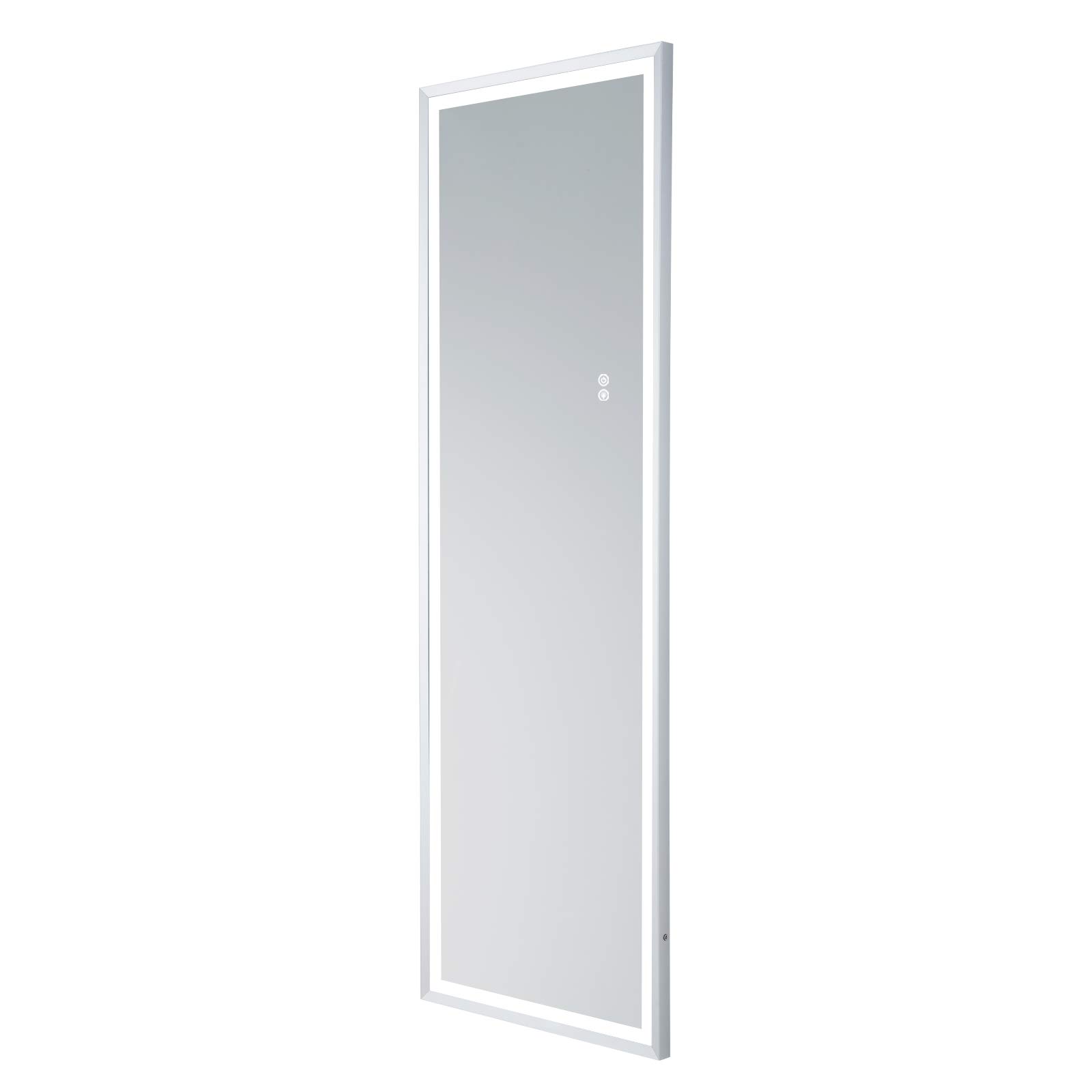 Full Length LED Mirror with Lights - Wall Mounted or Floor Standing Dressing Mirror for Makeup, Vanity, Bathroom, Bedroom & Living Room | Touch Dimmer Switch for Perfect Lighting | Ideal for Home Decor, Selfie Background & Outfit Checks