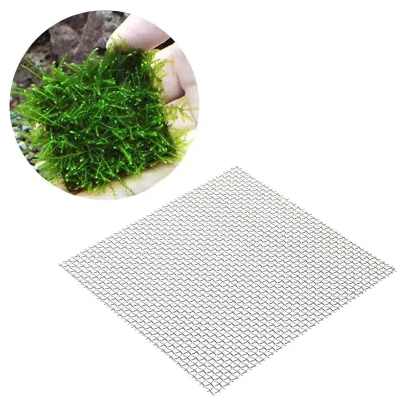 ASA Stainless Steel Mesh Moss Plate 8 x 8cm - Durable Aquarium Plant Holder for Terrariums, Vivariums & Hydroponics - Perfect for Moss, Air Plants & Aquatic Gardens