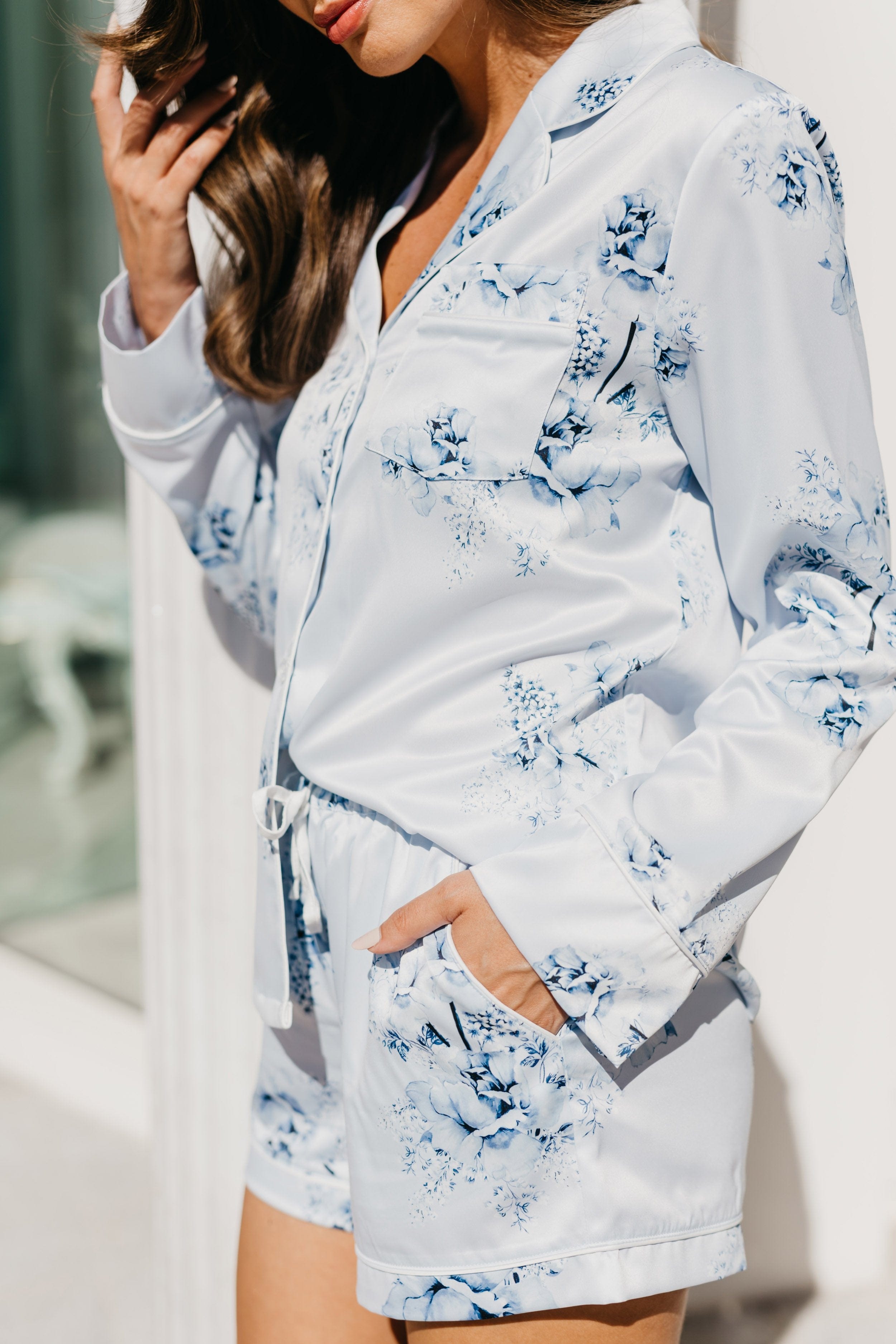 Romi Bleur De Fleur Printed Pajama Set for Women - Soft Floral Sleepwear, Comfortable Loungewear for Relaxing at Home, Cozy Nightwear for Bedtime & Sleepovers