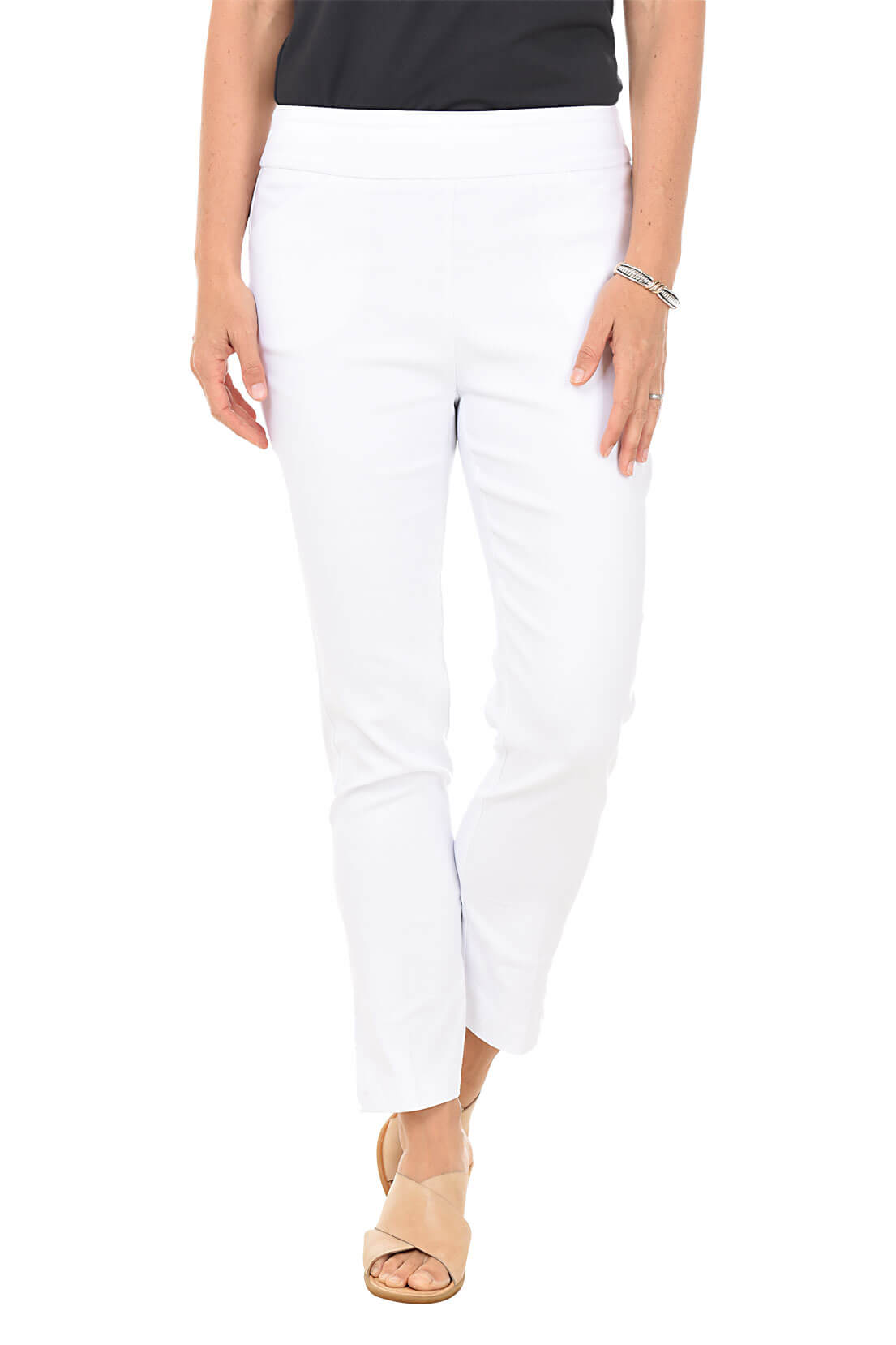 Pull On Flatten It Ankle Pants for Women - Comfortable Stretch Work Pants for Office & Travel