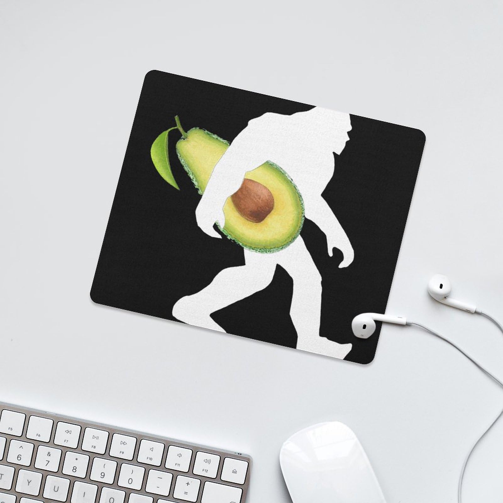 Bigfoot Carrying Avocado Gaming Mouse Pad - Durable, Non-Slip, Waterproof Mouse Mat for PC & Laptop - 18x22cm Office & Home Desk Accessory - Perfect for Gamers, Students & Professionals