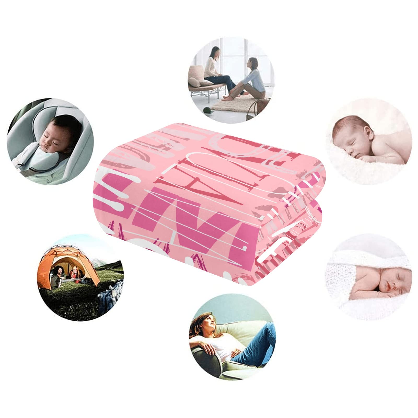 Personalized Monogram Blanket with Name - Baby & Adult Gift for All Occasions