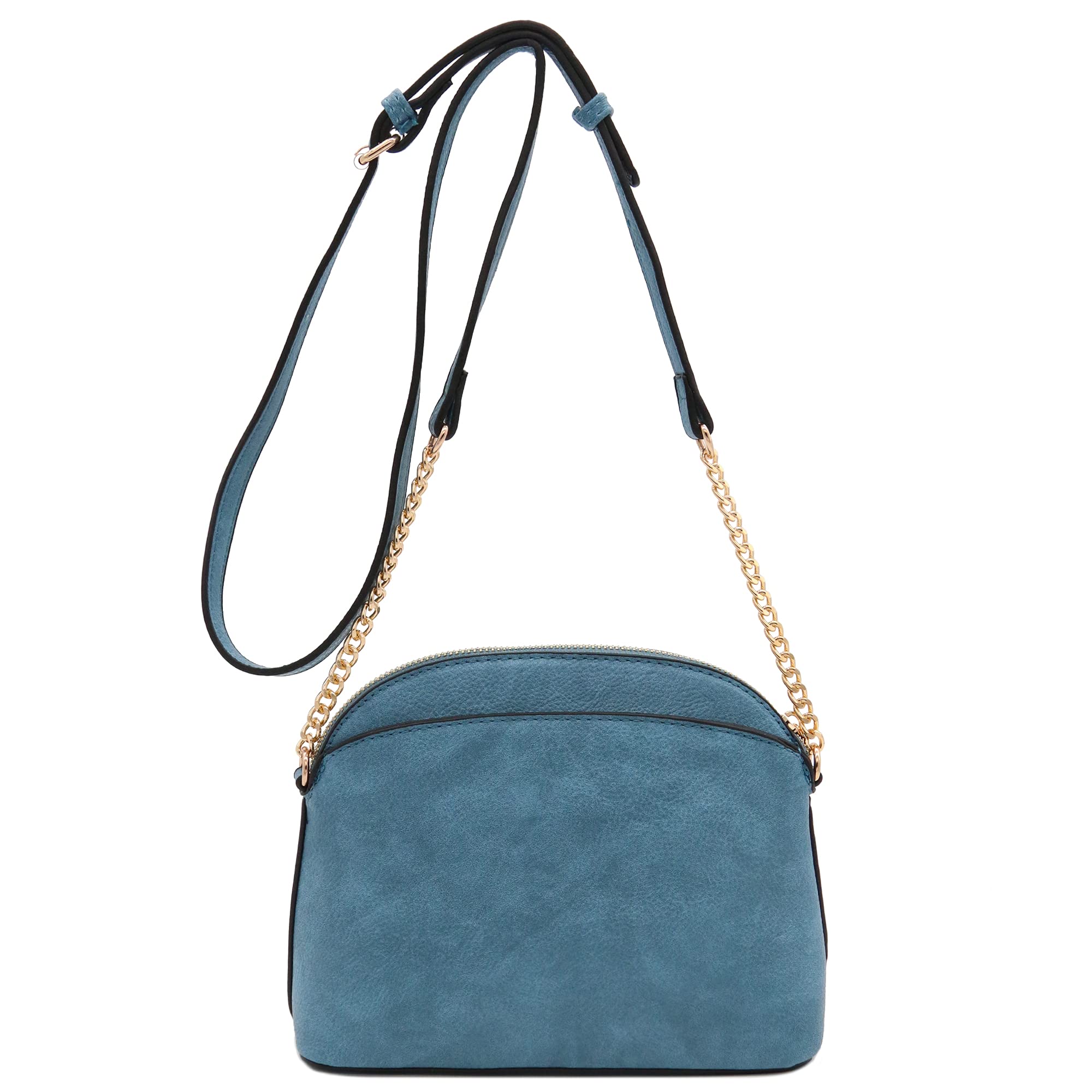 Stylish Faux Leather Mini Dome Crossbody Bag with Adjustable Chain Strap - Perfect for Women's Everyday Use, Date Night & Travel Accessories