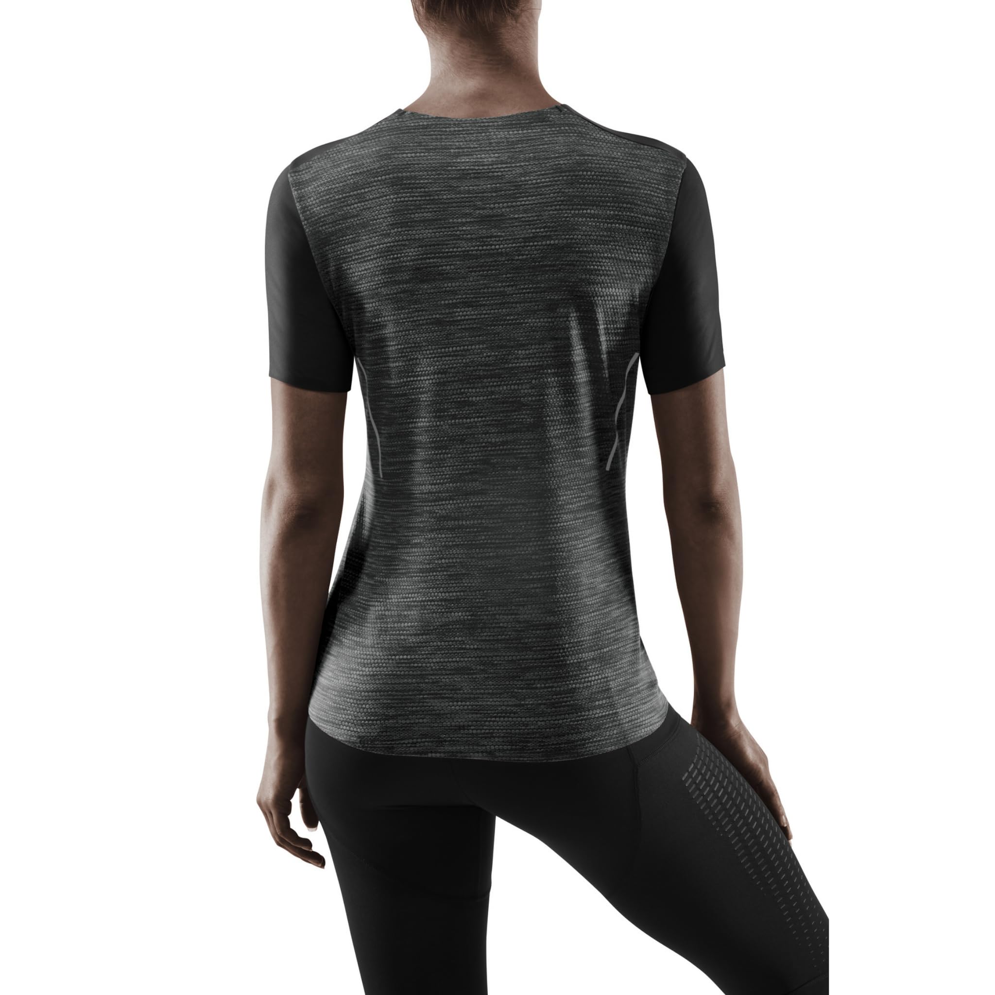 CEP Women's Running Shirt - Breathable Short Sleeve Workout Top for Women | Perfect for Jogging, Gym & Outdoor Activities | Black