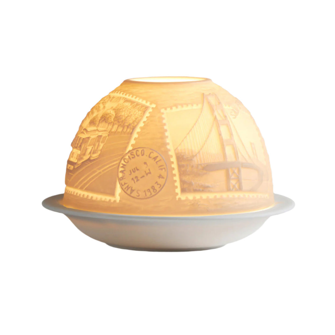 Handmade San Francisco Porcelain Votive Candles - Elegant Decorative Tea Light Holders for Weddings, Home Decor & Romantic Ambiance