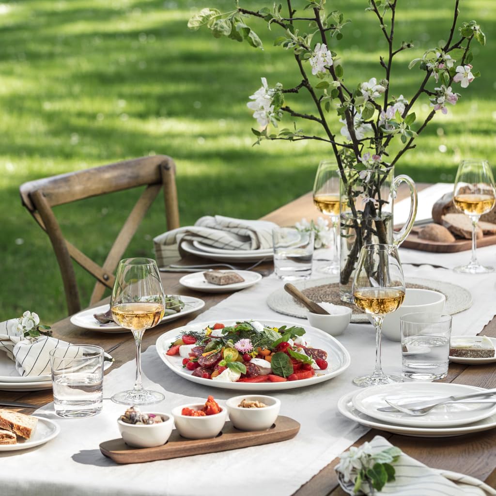 Villeroy & Boch Artesano Original 16-Piece Dinnerware Set for 4 - Premium German Porcelain Plates & Bowls | Microwave & Dishwasher Safe White Dinnerware | Perfect for Family Dining, Dinner Parties & Restaurant Use