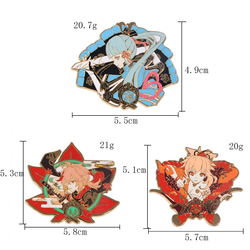 Genshin Impact Hu Tao Enamel Brooch Pin - Anime Cosplay Accessory for Fans, Women & Girls - Perfect for Conventions, Cosplay, Gifts & Collectibles