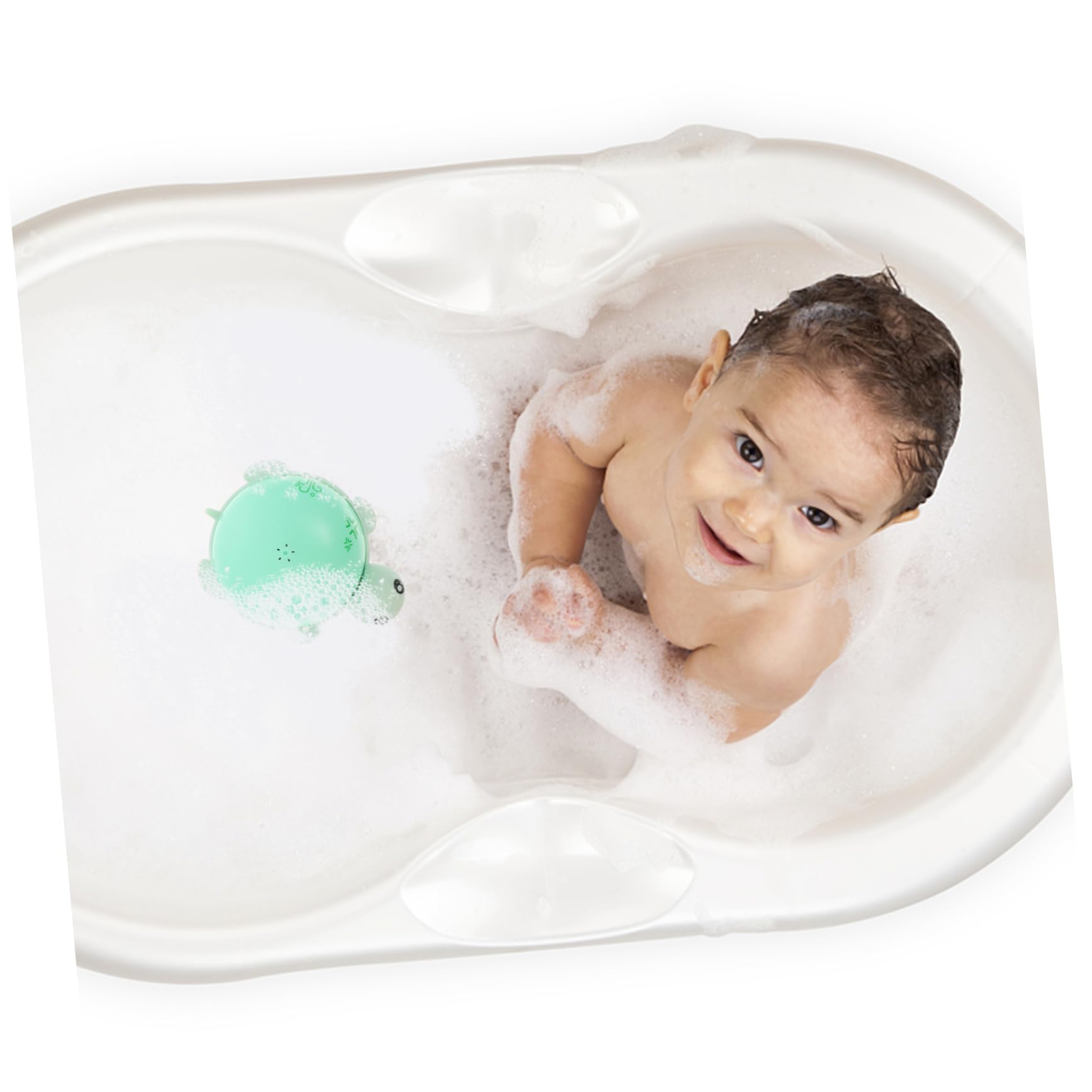 Vaguelly 5pcs Glow in The Dark Turtle Bath Toys - Light Up Water Spray Fun for Kids, Safe & Absorbent Green Bath Time Play (Perfect for Bathtub, Pool & Outdoor Water Play)