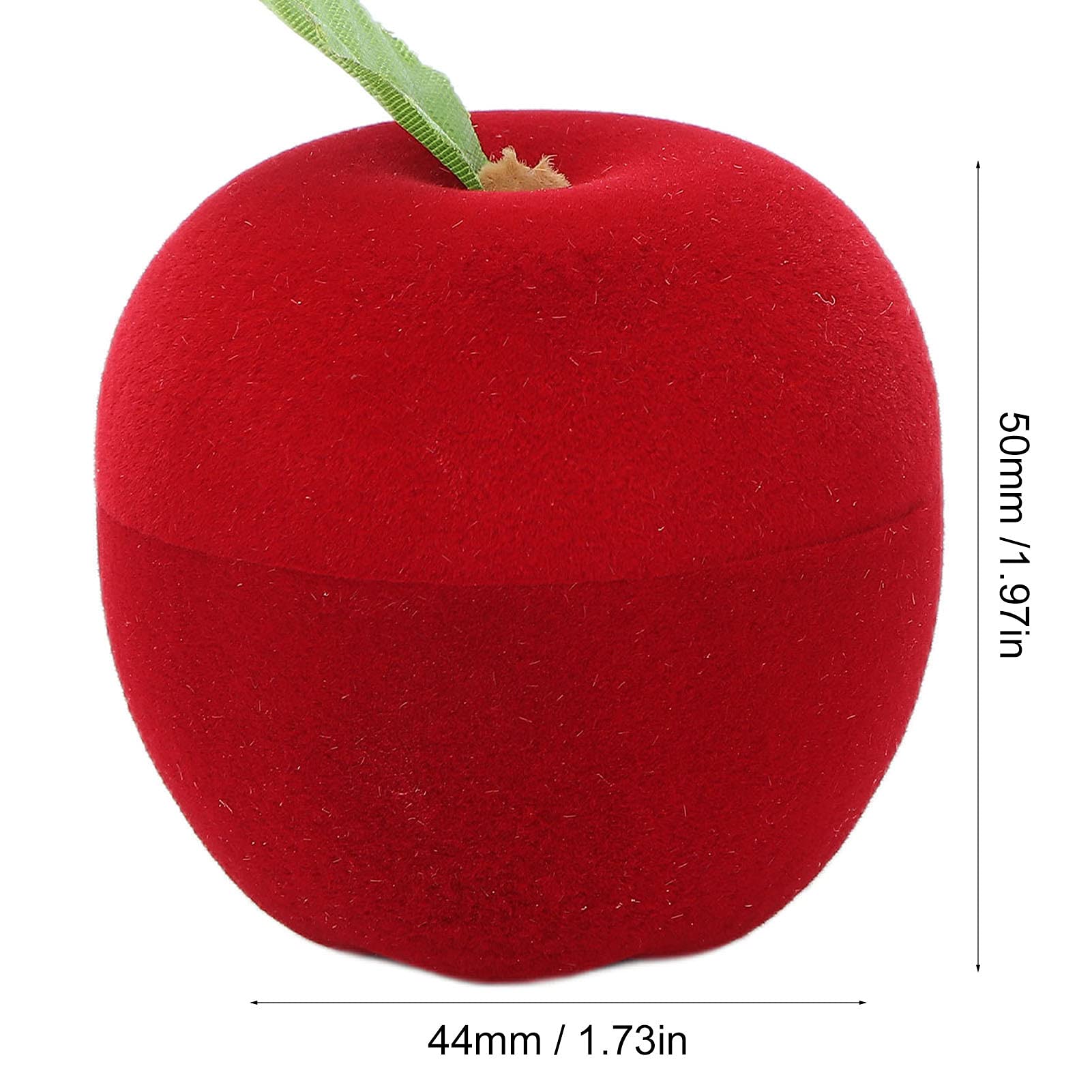 Flocked Velvet Ring Box for Wedding, Anniversary & Valentine's Day - Portable Jewelry Storage Case for Rings, Earrings & Necklaces - Perfect Gift Box for Bridal, Birthday & Romantic Occasions