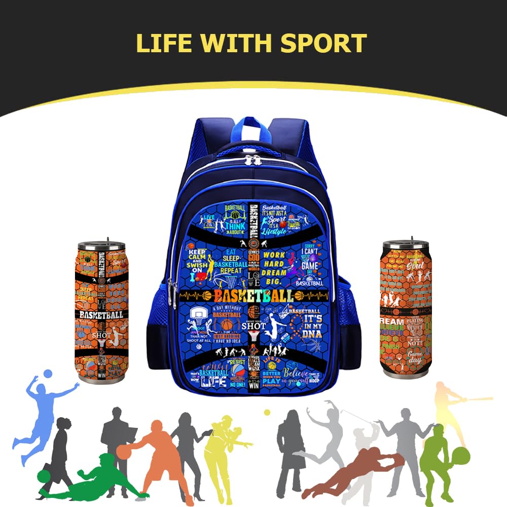 Basketball Backpack for Men & Women - Laptop Daypack for Travel & Hiking