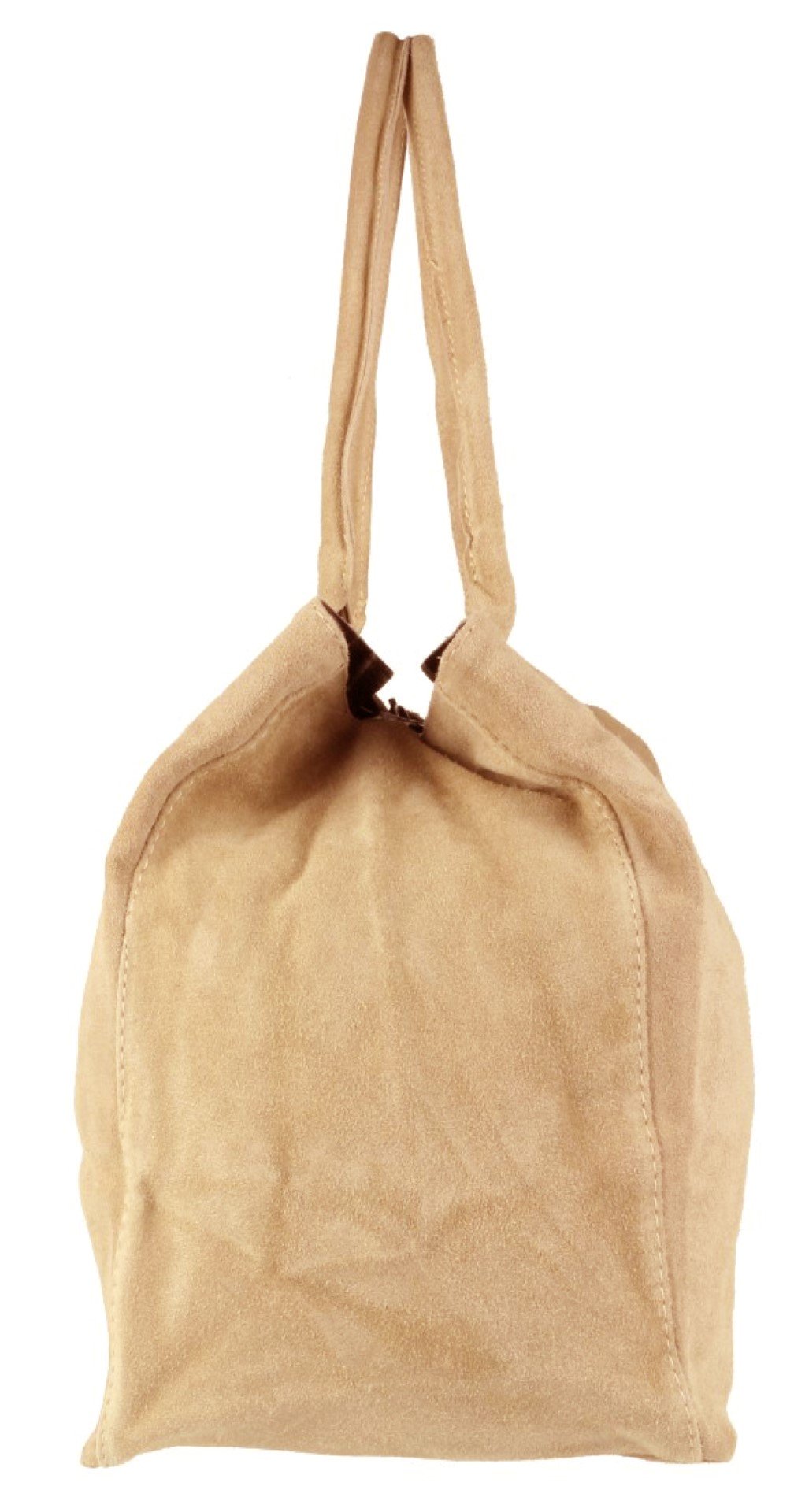 Stylish Expandable Italian Suede Leather Shoulder Bag for Women - Fashionable Crossbody Purse for Work, Travel & Everyday Use