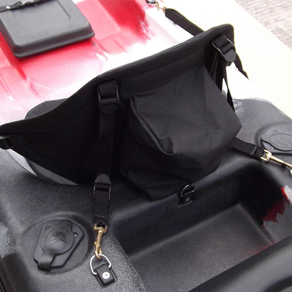 Premium Adjustable Kayak Seat with Padded Cushion & Backrest Support - Comfortable Canoe & Fishing Boat Seat for Kayaking, Canoeing, Rafting - Includes Storage Bag for Outdoor Water Sports & Adventure