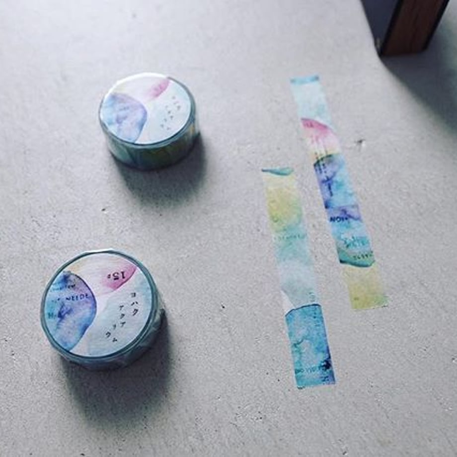 Decorative Aquarium Washi Tape for Scrapbooking, Journaling & DIY Crafts - Underwater Theme Adhesive Paper Tape for Planners, Cards & Home Decor