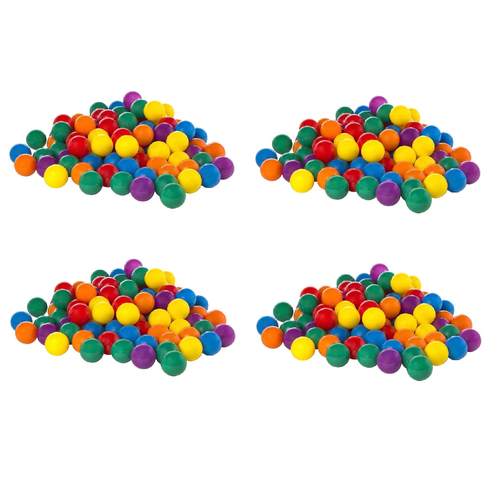 Intex 100-Pack Small Plastic Multi-Colored Fun Ballz for Bounce Houses (4 Pack) - Perfect for Kids Play Pits, Ball Pools, Birthday Parties & Indoor/Outdoor Activities