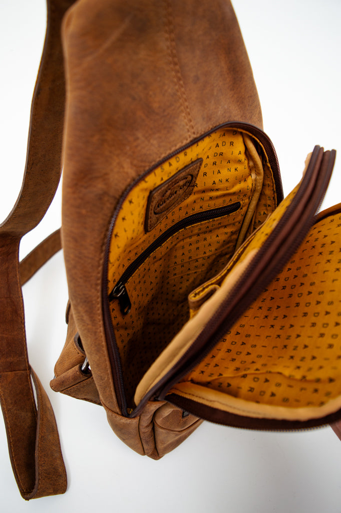 Premium Adrian Klis 2854 Sling Bag - Genuine Buffalo Leather Crossbody Bag for Men & Women - Perfect for Travel, Work & Everyday Use