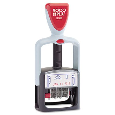 COS011033-2000 Plus Self-Inking Stamp - Customizable Office Stamp with 2000 Impressions, Perfect for Business, Notary, Teachers & Document Signing