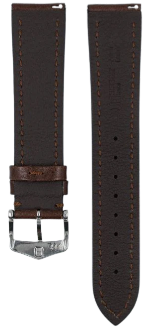 Hirsch Lucca Genuine Leather Watch Strap 22mm Brown - Replacement Band for Smartwatches & Dress Watches | Perfect for Business, Casual & Formal Occasions