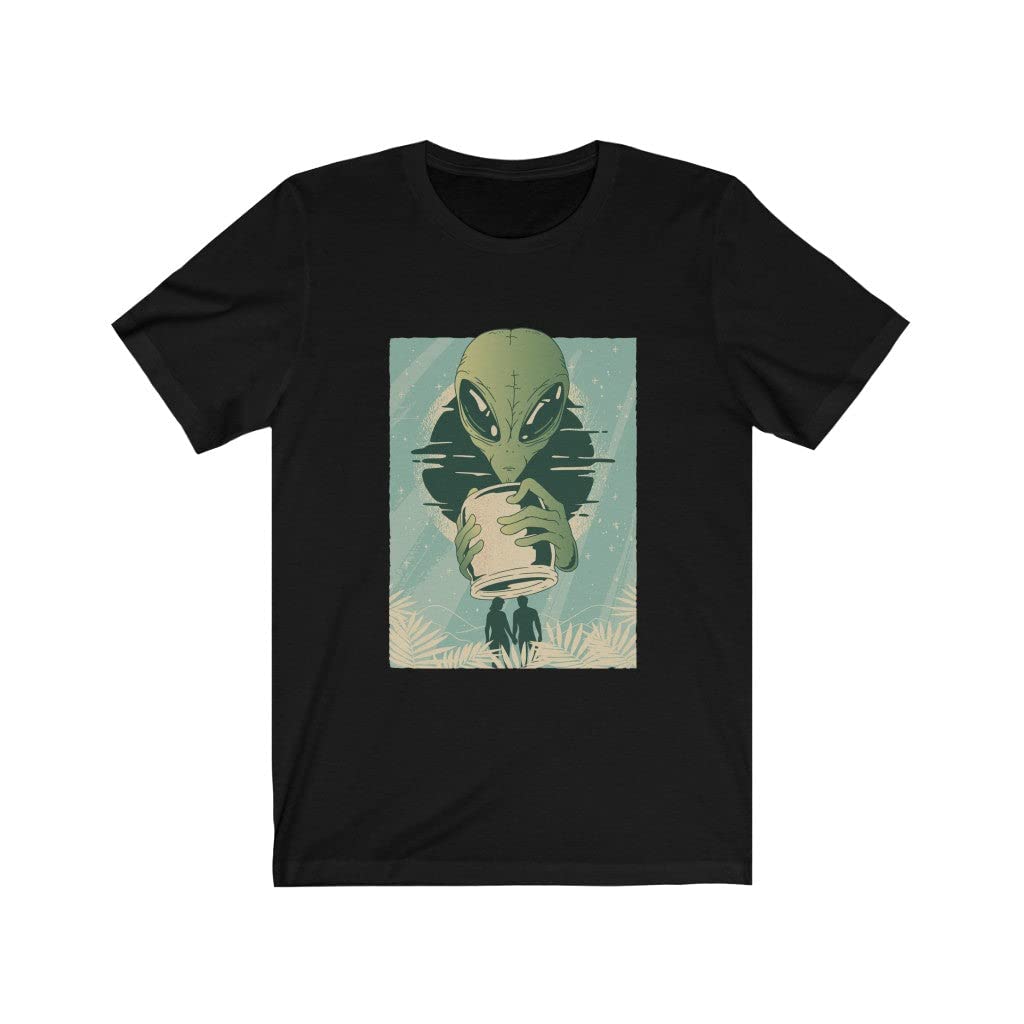Alien UFO Fan T-Shirt - Unique Sci-Fi Gift for UFO Enthusiasts - Perfect for Cosplay, Comic Con & Space Themed Parties