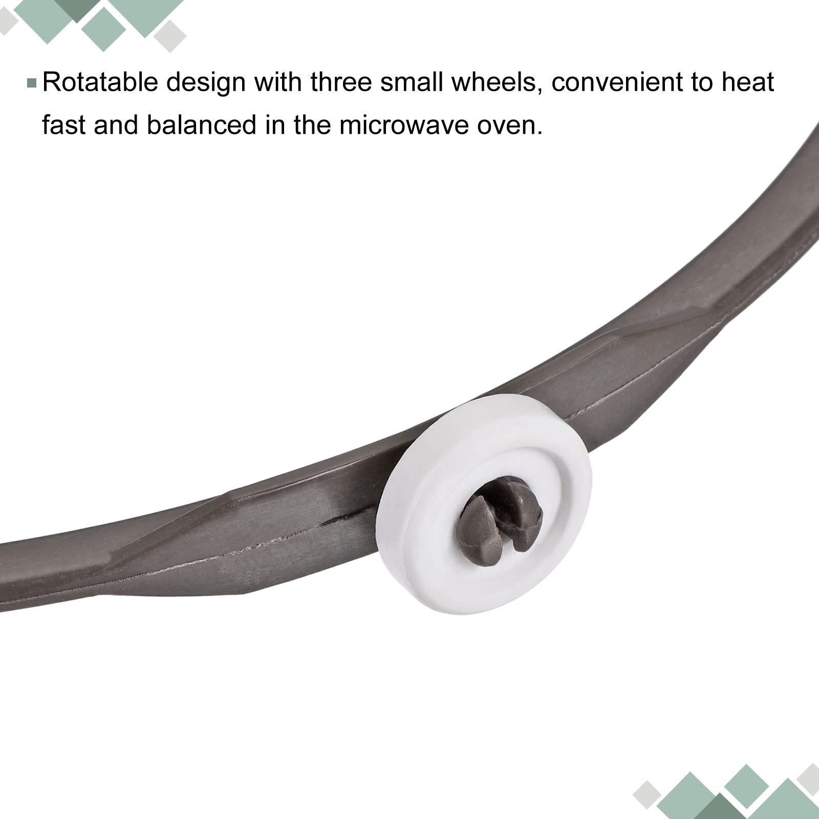 MECCANIXITY Microwave Oven Glass Turntable Replacement Parts - 2 Pack Brown Roller Bracket & Support Circle for Smooth Rotation | Perfect for Kitchen Appliance Repair and Microwave Maintenance