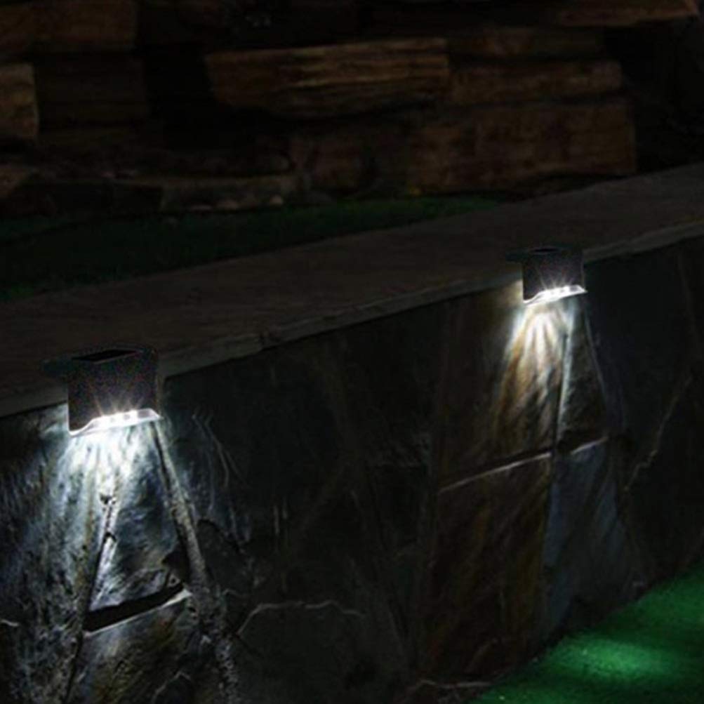 Solar Step Lights - 2 Pack Color Changing LED for Garden, Deck & Stairs | Outdoor Solar Lamps