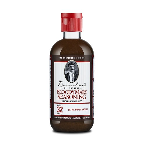 Demitri's 8oz Extra Horseradish Bloody Mary Mix - Spicy Cocktail Seasoning for Bloody Marys, Caesars & Virgin Mary Drinks - Perfect for Brunch, Parties & Home Bars