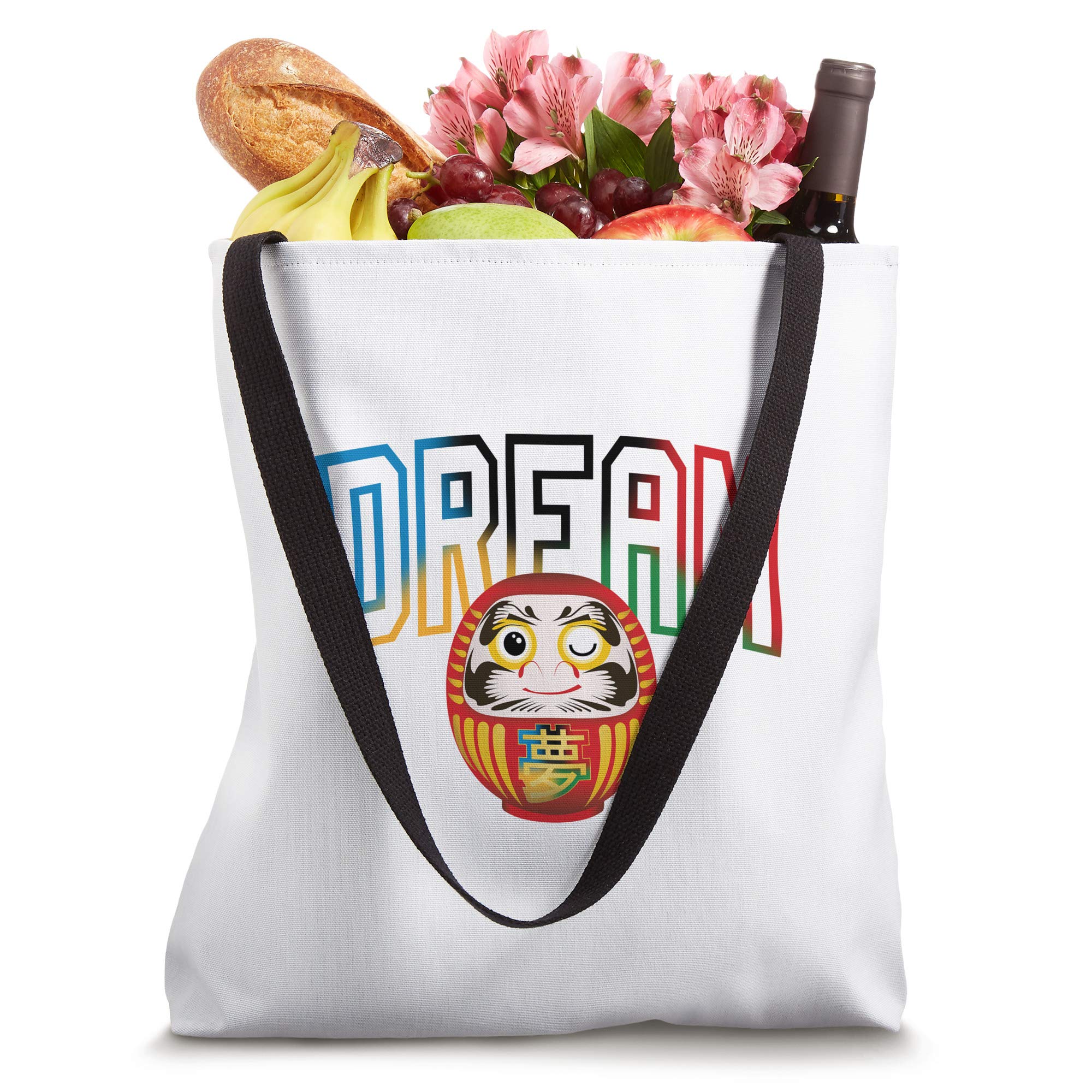 Daruma DREAM Tote Bag - Stylish Canvas Shoulder Bag for Women & Men - Perfect for Work, Travel, and Shopping